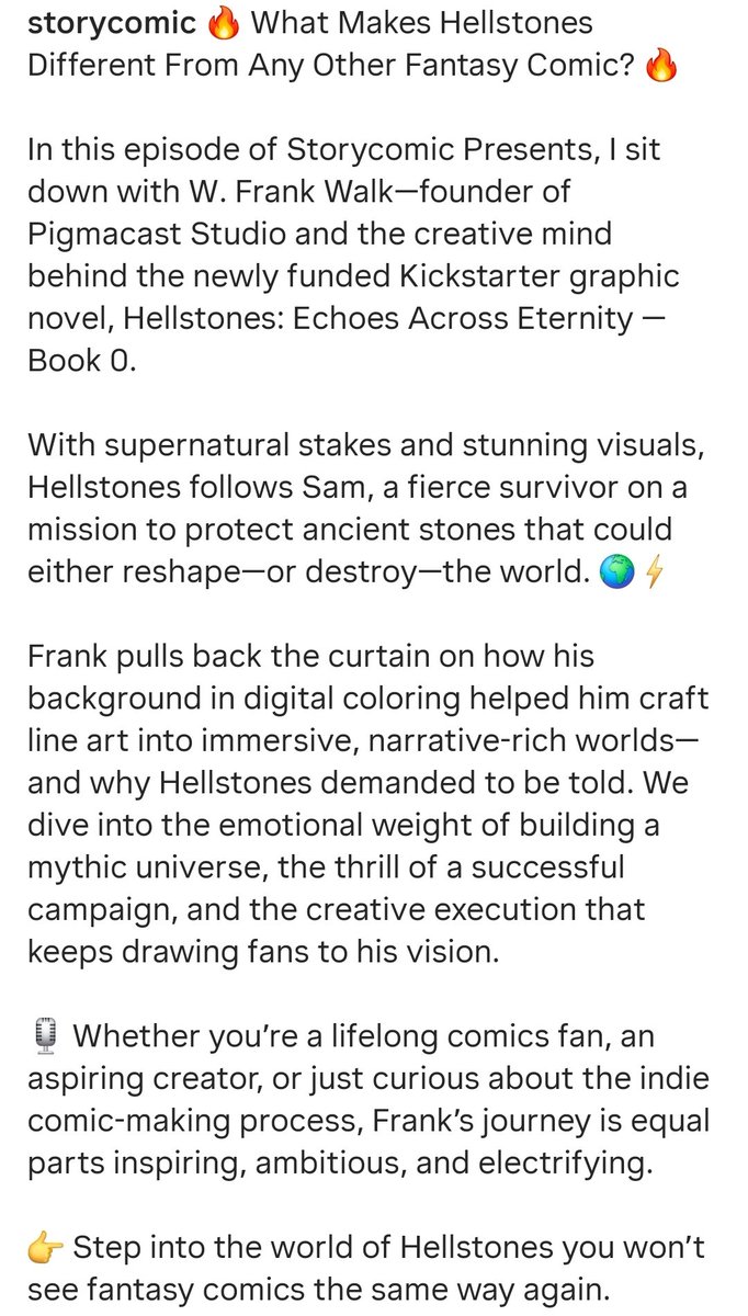 Had a great interview with StoryComics that's going to drop soon. 

#hellstones #pigmacast #IndieComics #Supernatural #Action #comicbooks #comics #interview #Creator #writer #Colorist #artist