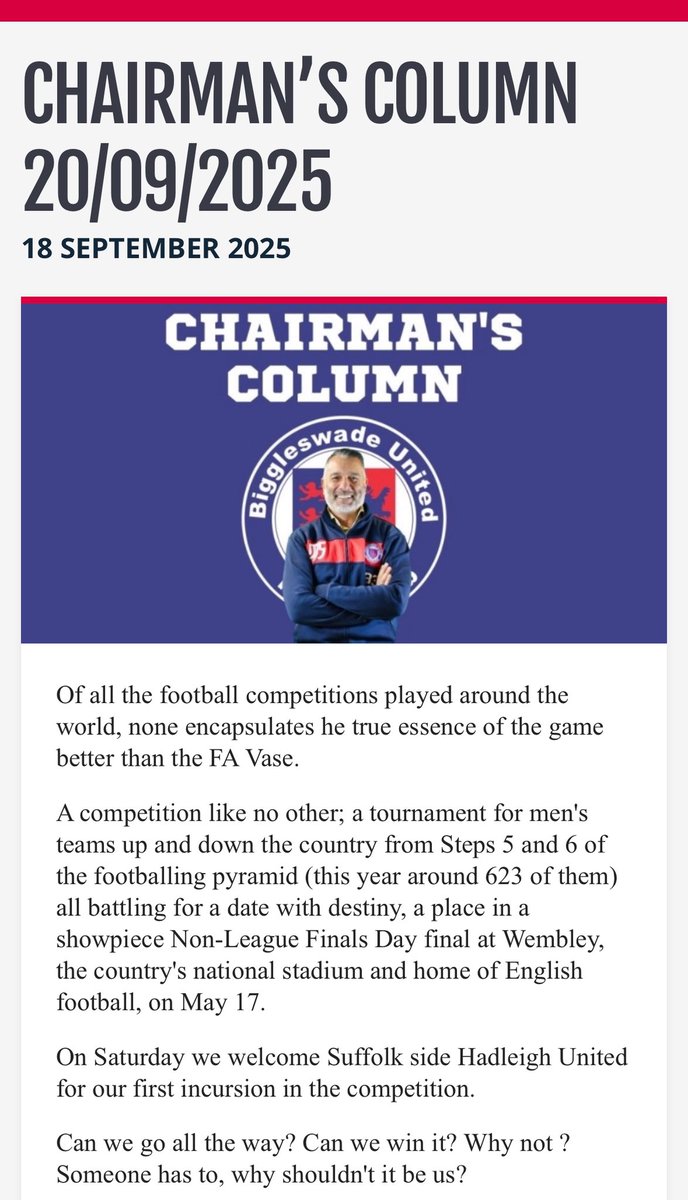 GuillemBalague's tweet photo. “We are developing as a club, both as a team and also a community organisation. We have put the foundations in place, the style, the leadership, the ethos, the atmosphere within the side.” 🔴🔵

Read the latest column for @Biggleswadeutd ⤵️

https://t.co/MLNlh1W79F https://t.co/y0VO3Bboia