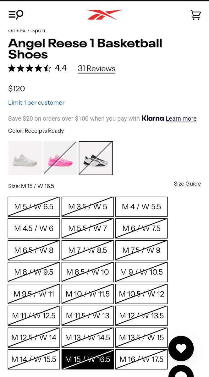 CoachB_Sibley's tweet image. 2 1/2 hours later and the new, Angel Reese AR1&apos;s are basically SOLD OUT!! Great job Reebok, Shaq, Allen Iverson and of course, Angel!

@Reese10Angel @awebbreese
@angelreeseshow

#Reebok #AR1Day #AR1 #Angel #Reese #AngelReese1 #AngelReese #Shaq #AI