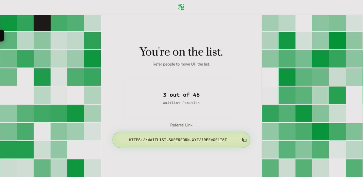 superformxyz's tweet photo. If you're loving Superform on desktop, just wait until you try it on mobile 📱

1. Signup 📧
2. Refer your friends to move UP the list 🧑‍🤝‍🧑
3. Be first in line to try the Superform Mobile, coming soon 🥇

Secure your spot ➡️ https://t.co/UaR9OWTj8t https://t.co/c6UxGg0XvI