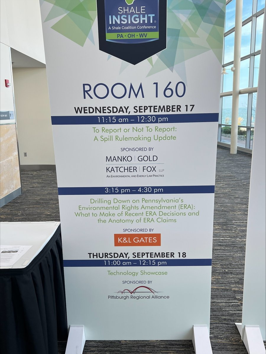 mankogold's tweet image. MGKF Partners Todd Kantorczyk and Diana Silva presented on &quot;To Report or Not to Report - A Spill Rulemaking Update&quot; at the Marcellus Shale Coalition&apos;s Shale Insight Conference in Erie, PA.  MGKF is proud to support the MSC and its ongoing work in the shale industry.