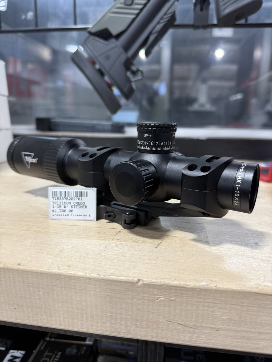 Uncoiledrange's tweet image. Preowned Trijicon Credo, 1 to 10 with Steiner mount
Mounted, but never had rounds fired. $1700
Amazing offer!