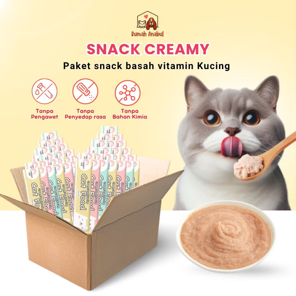 Cek Paket Snack Creamy Kucing Isi 50 PCS Cat Food Paket Cemilan Vitamin Kucing Basah Murah dengan harga Rp38.314. Dapatkan di Shopee sekarang! s.shopee.co.id/7AUGbQVF34?sha…