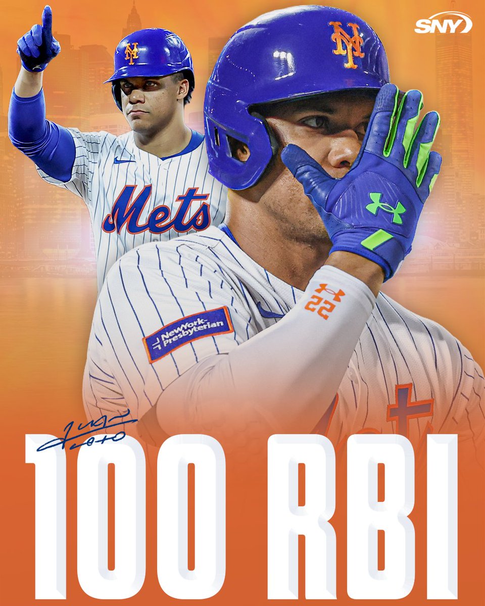 Juan Soto has driven in 100 runs in his first season with the Mets!