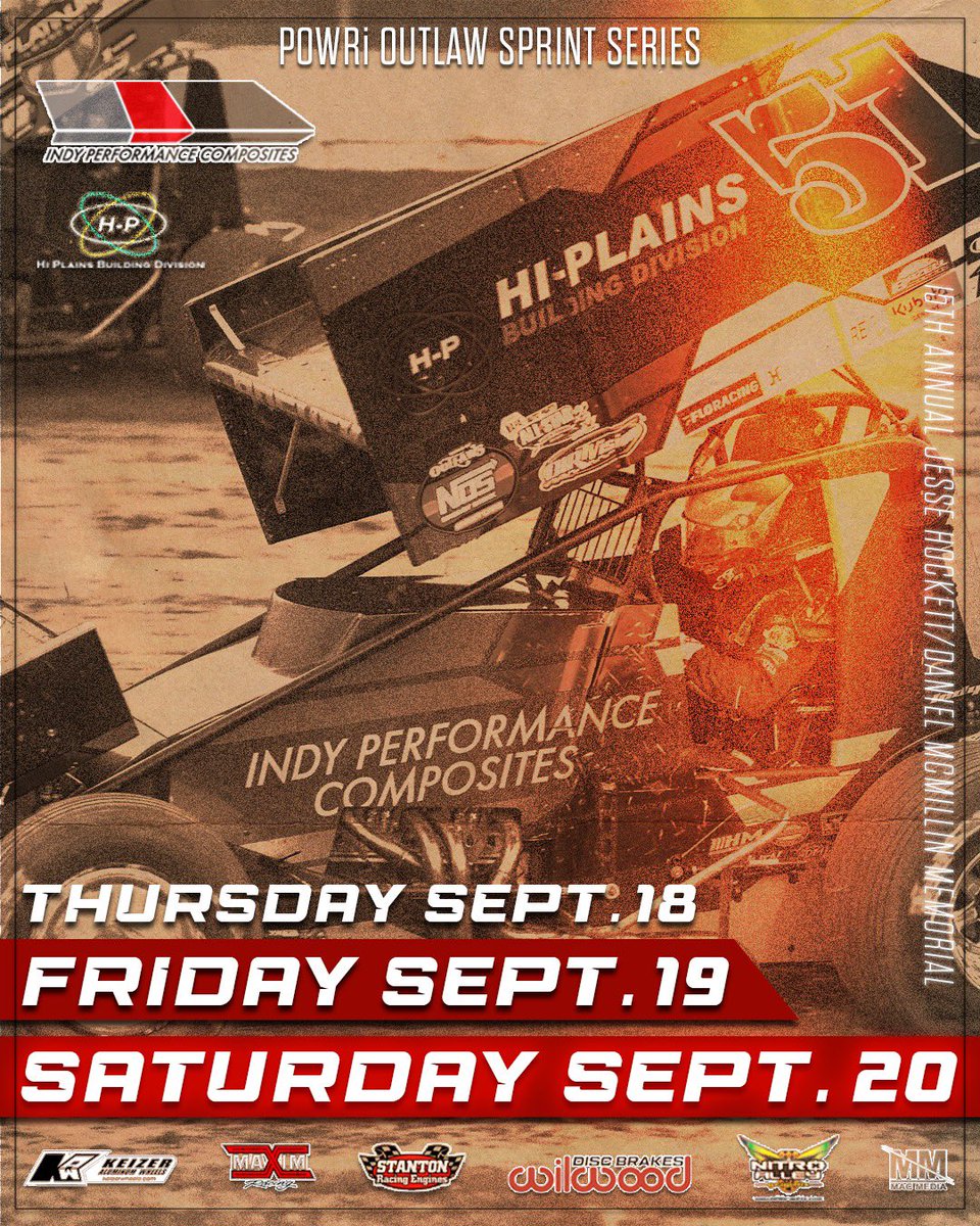 We’ve made the trip over to <a href="/lucasspeedway/">Lucas Oil Speedway</a> this weekend for the Jesse Hockett/Daniel McMillan Memorial race with <a href="/POWRi_Racing/">POWRi Racing</a>! 3 nights of racing ON TAP 😎

📺 Watch tonight - Saturday night live on <a href="/Start2FinishTV/">Start 2 Finish TV</a> 
⏰ Hot laps at 6:30pm all three nights with racing to follow!