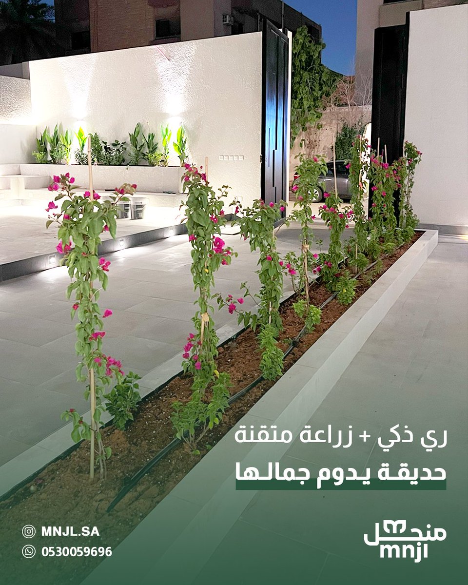 ري آلي + زراعة متقنة = حديقة تدوم جمالها 🌿
مع منجل، نختار لك النباتات بعناية، ونركب لك نظام ري آلي يحافظ على حديقتك وتبقى خضراء طول السنة
خل منجل يهتم بحديقتك.
تواصل معنا الآن +966530059696📞
#تنسيق_حدائق #جلسات_خارجيه #زراعة #منجل_للحدائق