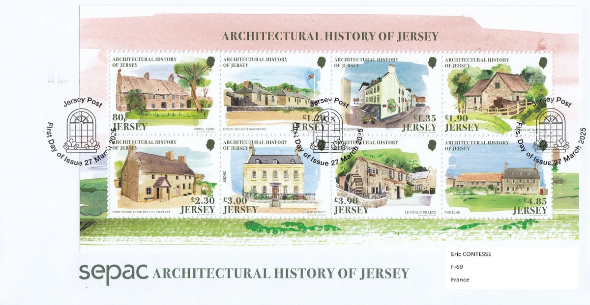 ericcontesse's tweet photo. #Sepac 2025 (#Architecture - 16 New Street) stamp on FDC from #Jersey https://t.co/dgjNu8hlHW https://t.co/pV8lWujMJ4