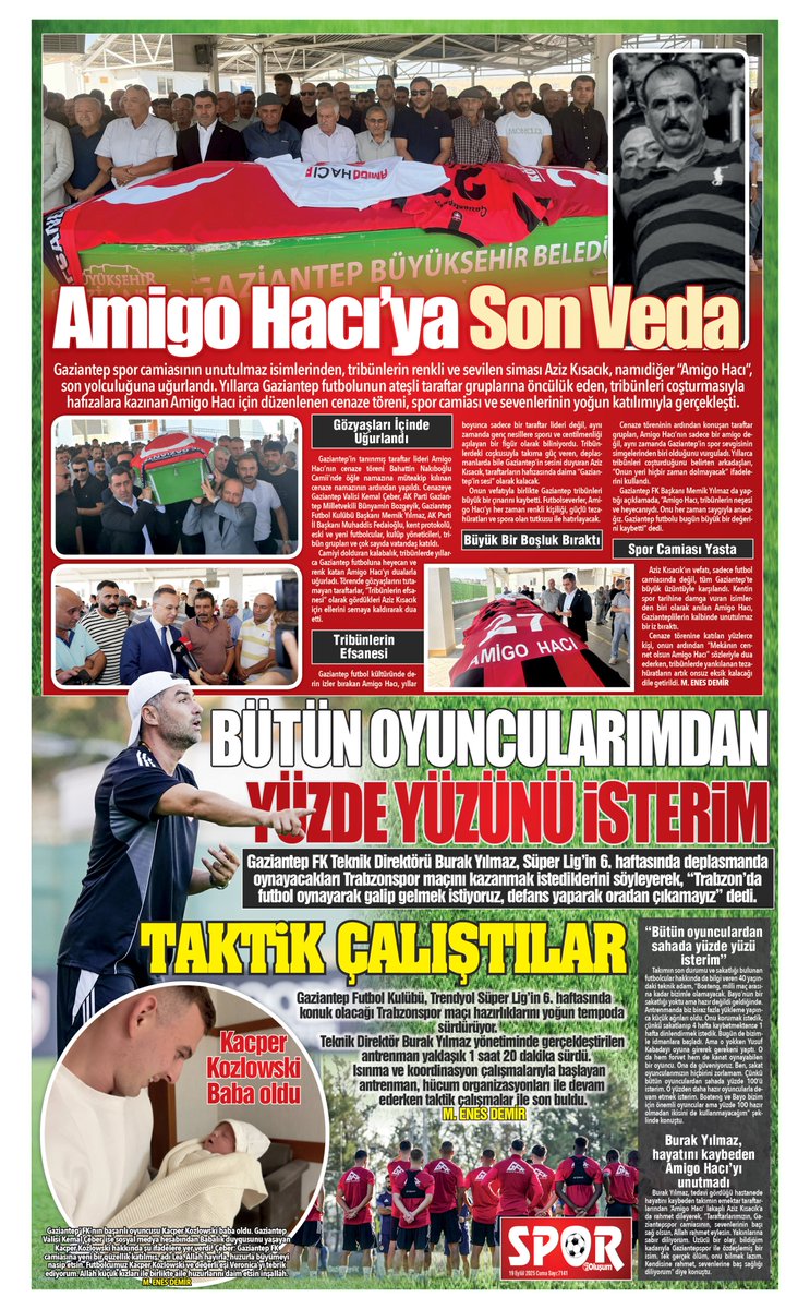 Gazetemizin tüm sayfalarını aşağıdaki E-Gazete linkini tıklayarak takip edebilirsiniz.
gaziantepolusum.com/arsiv/2025-09-…