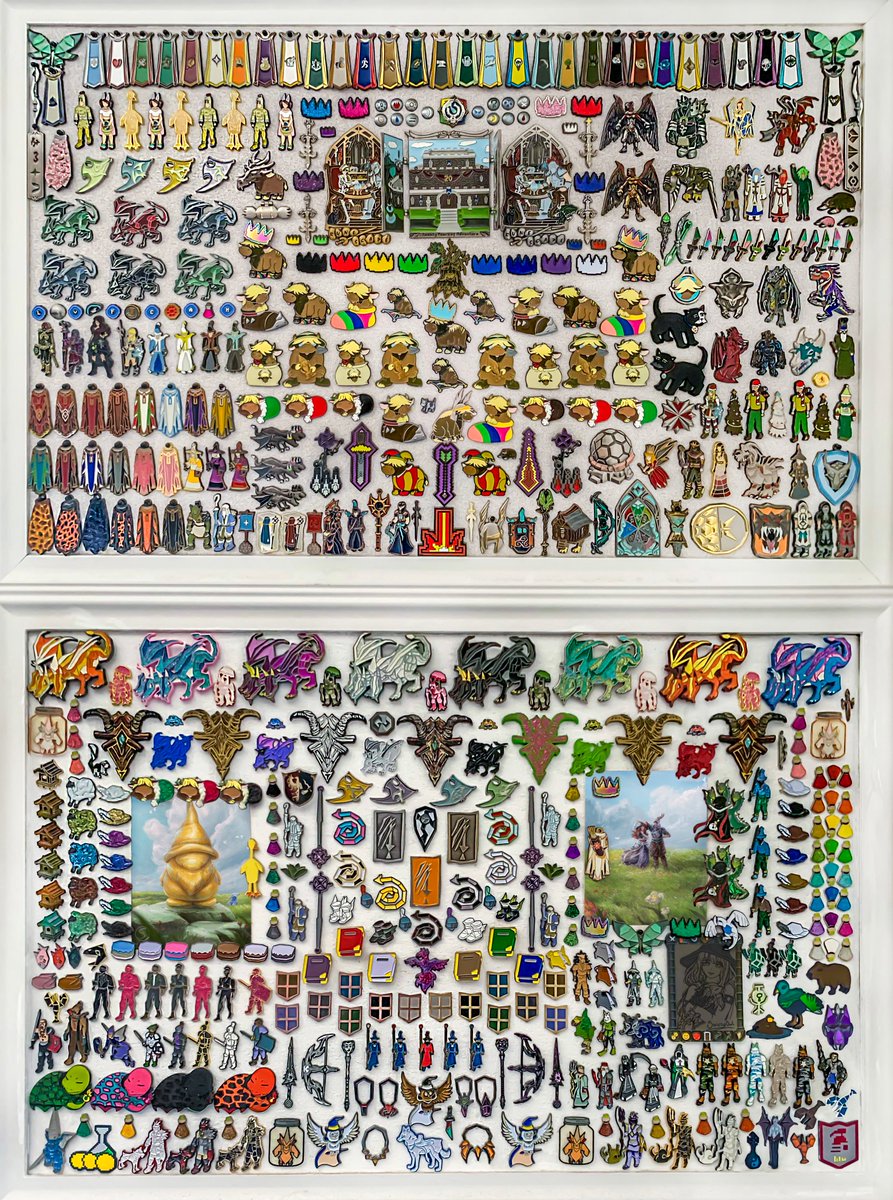 Been a while since the last pin update ❤️

After some squeezing &amp; shuffling around, got some of the new #Runescape pins up! 

Lots of amazing pins designed by <a href="/AngelsScapes/">Angels ♔</a> - the majority of the pins &amp; then bottom half is a mixture of creators over the years

#OldSchoolRS