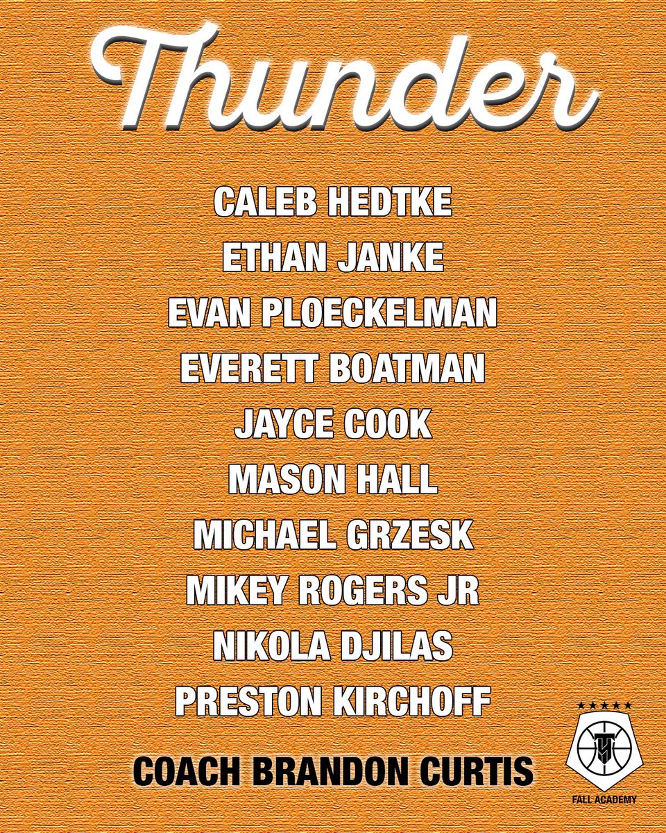 Fall League Rosters cont’d 💫