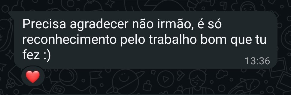 Gratidão a Deus por tudo 🙌🏾 a duas semanas mais ou menos, eu tava na merd4 de vdd, pensando várias besteiras e etc... Mas a vida é uma loucura, e quando vc aceita a mudança, começa a fazer tudo diferente e certo, as coisas dão um 360° e isso aqui não tem preço! Obg Deus 🙌🏾