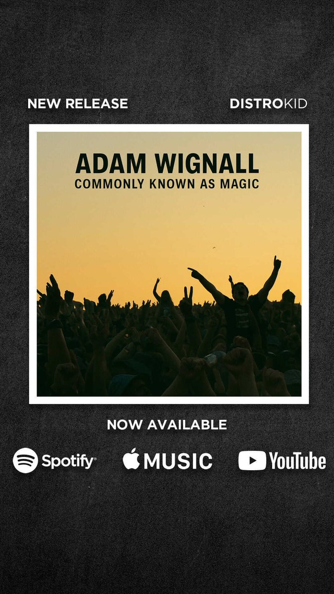 Wiggy’s new EP Commonly Known As Magic now available on iTunes, Spotify &amp; YouTube 

Please give it a listen 😎👍

🎧 Commonly Known As Magic EP - Single by Adam Wignall music.apple.com/gb/album/commo…

🎧 open.spotify.com/album/4vbPcgMq…

🎧 youtube.com/playlist?list=…