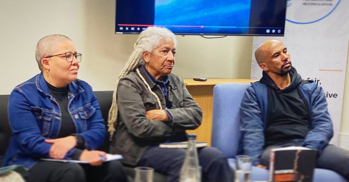 Felicity501's tweet photo. Listening to Dr Jacob Cloete talking about his book. Such important work being done to raise the uncomfortable issues. 

#theattemptederasureofthekhoekhoeandsan 

@_IJR_ https://t.co/iQU5dNWzJo