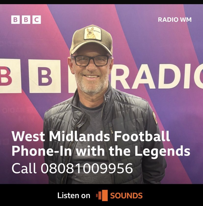 Daz Hale BBC Radio WM (@dazhalewm) on Twitter photo Joining me at 6pm to take your calls on your club:
Richard Sneekes
<a href="/bbcwm/">BBC Birmingham & Black Country</a> & <a href="/BBCSounds/">BBC Sounds</a>
CALL ; 08081 00 99 56
#AVFC #Wolves #BCFC #WBA
#Saddlers #Nonleague #womensfootball Joining me at 6pm to take your calls on your club:
Richard Sneekes
<a href="/bbcwm/">BBC Birmingham & Black Country</a> & <a href="/BBCSounds/">BBC Sounds</a>
CALL ; 08081 00 99 56
#AVFC #Wolves #BCFC #WBA
#Saddlers #Nonleague #womensfootball