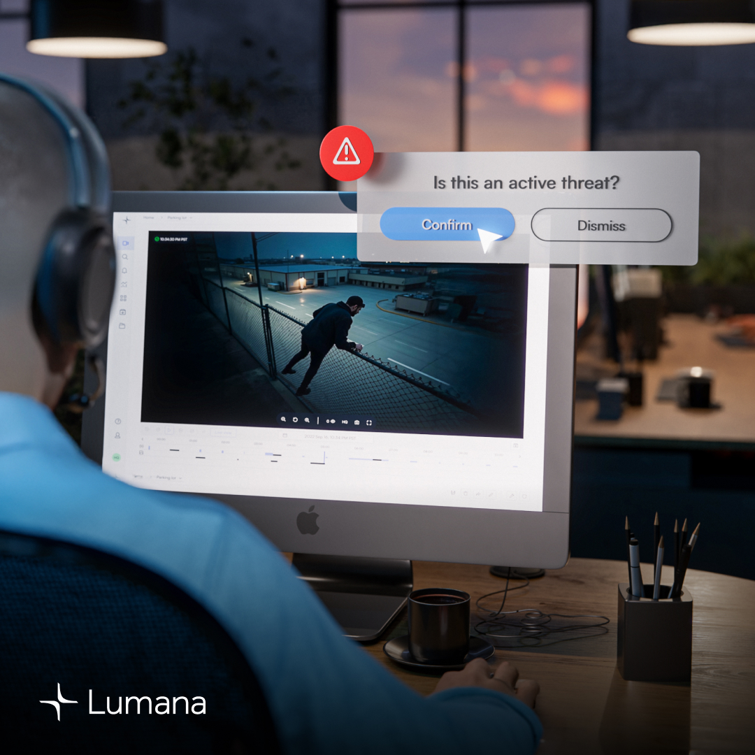 LumanaHQ's tweet image. AI video security + pro alarm monitoring—on one platform.

— 24/7 protection
— Human-verified alerts
— Fast dispatch when it matters

From loitering to fire/threat detection, Lumana keeps sites secure.

Upgrade now: bit.ly/3VkMKrZ

#AI #VideoSecurity #AlarmMonitoring