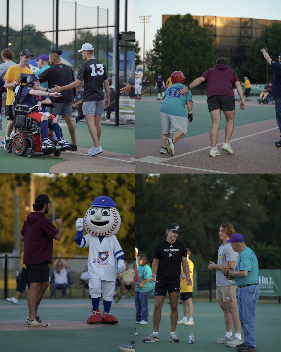 WinthropBSB's tweet photo. We had a great time hanging out with our friends over at Miracle Park last night. Thank you for letting us join in on the fun! 

#ROCKtheHILL https://t.co/L17ikBI281