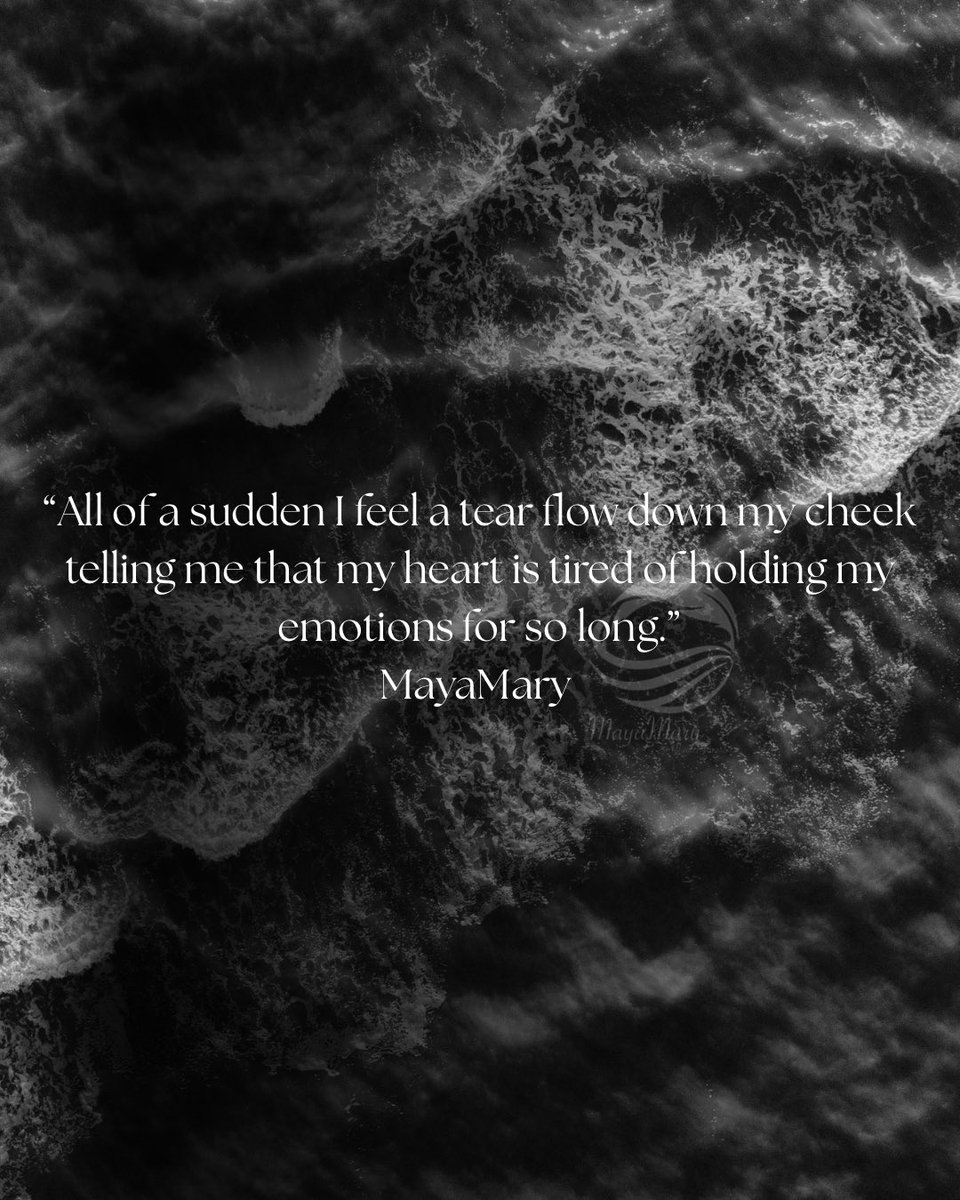 MayaMaryDrama's tweet photo. "All of a sudden I feel a tear flow down my cheek telling me that my heart is tired of holding my emotions for so long." MayaMary
#AmWriter #WriterCommunity #AmEditing #Writer #Poetry https://t.co/Ml3iTEqe1Y