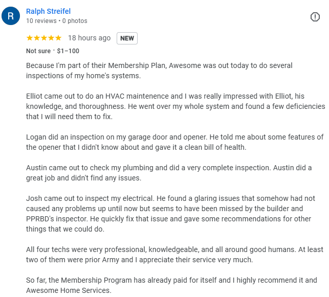 AwesomeService_'s tweet image. "All four techs were very professional, knowledgeable, and all around good humans. At least two of them were prior Army and I appreciate their service very much."

#ReviewOfTheWeek