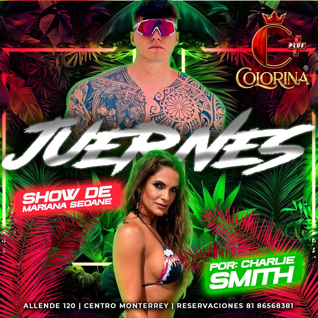 🔴 JUERNES‼️ (JUEVES CASI VIERNES) CON LA MEJOR FIESTA !

✅ 💪🏻 LOS MEJORES CHICOS EN ESCENARIO🕺‼️

🔴 SHOW ESPECIAL DE INTERPRETACIÓN 
▶️ MARIANA SEOANNE⤵️
      SHARLIE SMITH

🚨 TE ESPERAMOS A QUE VENGAS A DISFRUTAR DEL MEJOR AMBIENTE 🏳️‍🌈🏳️‍⚧️➕ DE MONTERREY 🎶

🕣 ABRIMOS DESDE