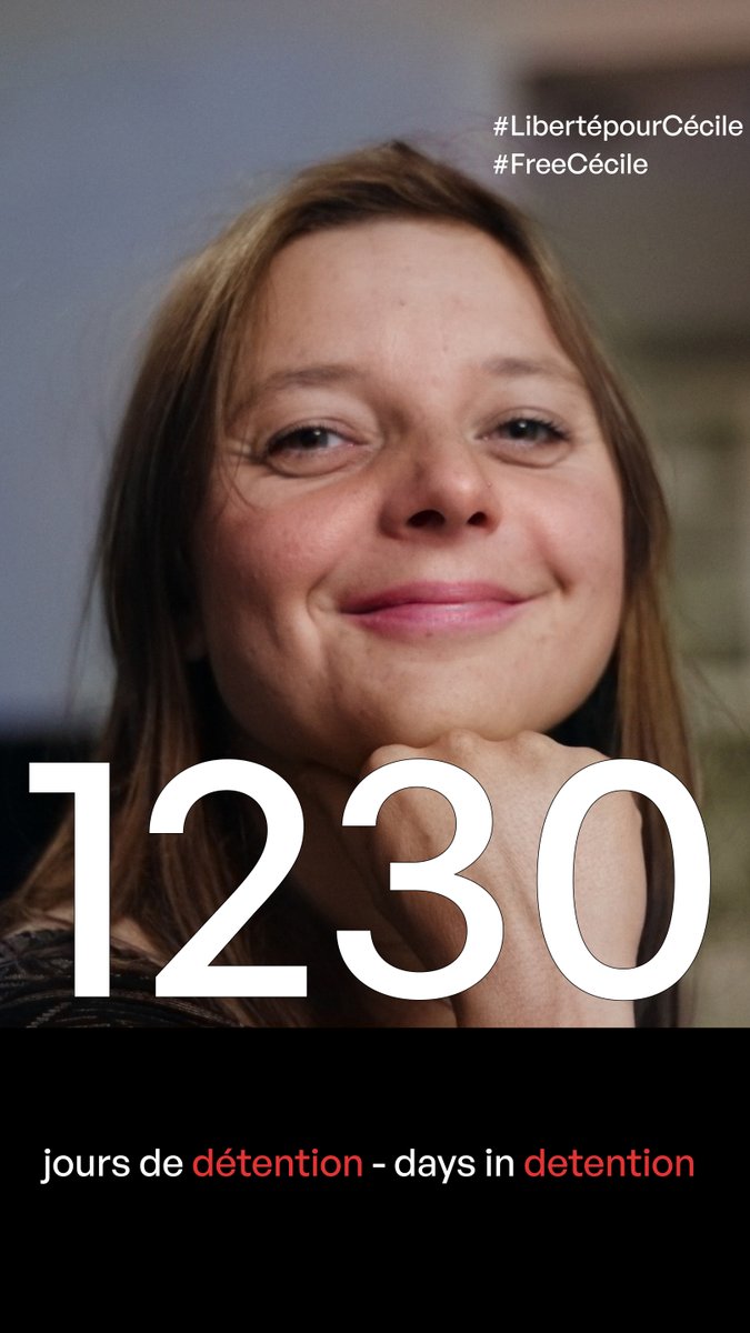 1230 jours dans l’enfer des geôles iraniennes. Innocents, ils sont brisés par la torture et l’isolement. Nous ne savons pas où ils sont ni comment ils vont. Ils risquent la peine de mort. 1230 jours d’agonie. #FreeCecileKohler #FreeJacquesParis #RendezNousCecileEtJacques #iran