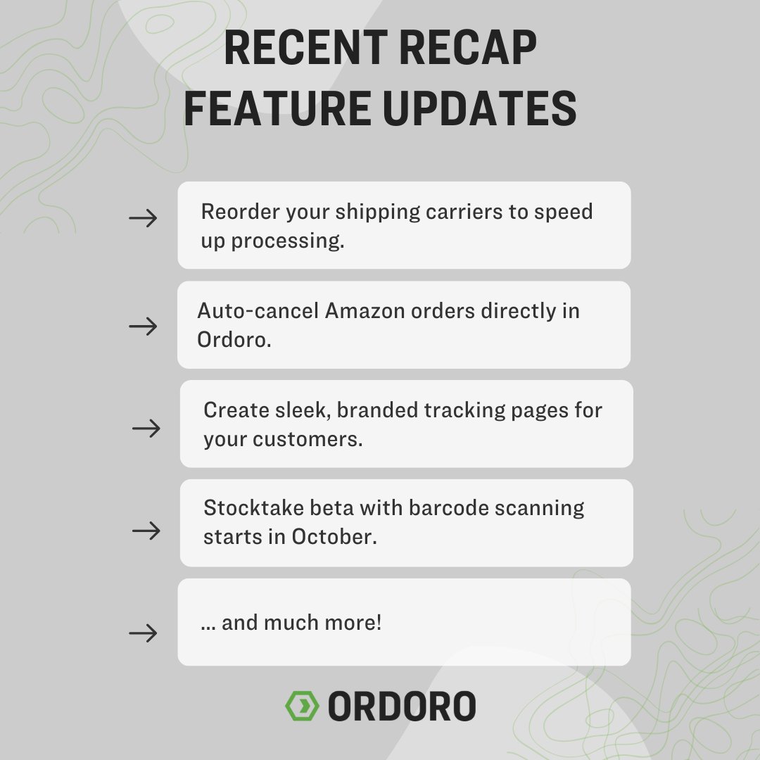 We’ve made some big (and small) changes that’ll save you clicks, prevent whoopsies, and keep your inventory in check.

Some of it you asked for. Some of it you didn’t know you needed. All of it is live in Ordoro right now.

Check out what’s new: bit.ly/4nGifJ3