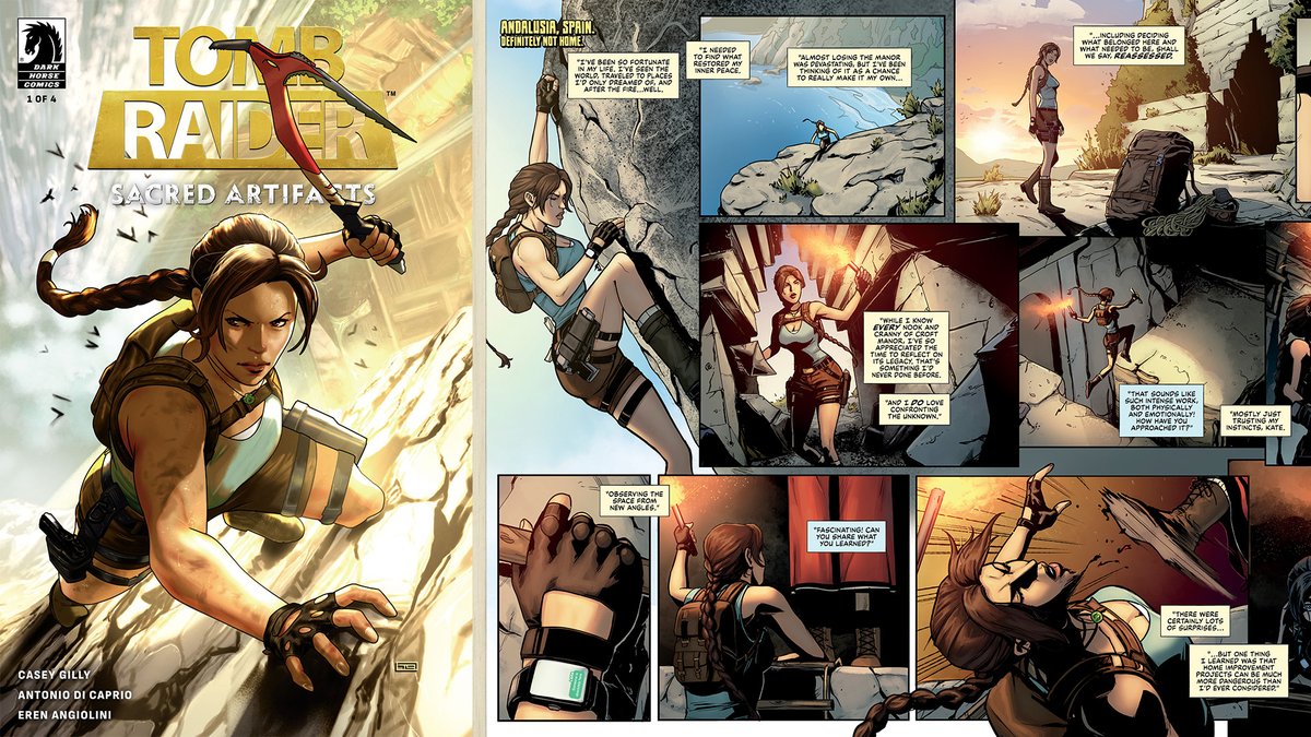 Following the events of Tomb Raider: Underworld, Lara Croft rises from the ashes in Tomb Raider: Sacred Artifacts, coming next January! 📚 FreakSugar shares the details and an exclusive preview: freaksugar.com/exclusive-prev…

With <a href="/CrystalDynamics/">Crystal Dynamics</a>, <a href="/DarkHorseComics/">Dark Horse Comics</a>, by Casey Gilly,
