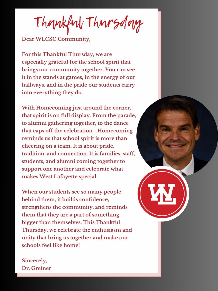 wlcscrdp's tweet image. From the Desk of the Superintendent - Thankful Thursday #RDP