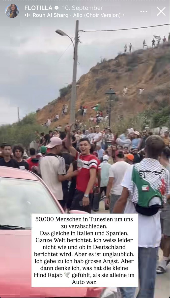 Enissa Amani, Tag und Nacht am Stories machen, von ihrer #Flotilla , aber nicht in der Lage, deutsche Medien zu konsumieren.

Einmal so beschränkt, wie diese ganze Entourage sein. Was muss das Leben schön sein.

#FlotillaGaza