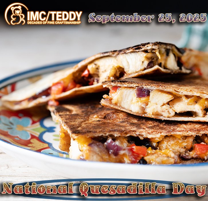 IMCTeddy's tweet image. Meat, cheese, veggies &amp;amp; a warm tortilla. All the ingredients of a perfect quesadilla made for you. Why not sink your teeth in one today to celebrate? Don’t forget the salsa! What do you like to dip your quesadilla in?

#NationalQuesadillaDay #Quesadilla #Mexico #Meat #Cheese