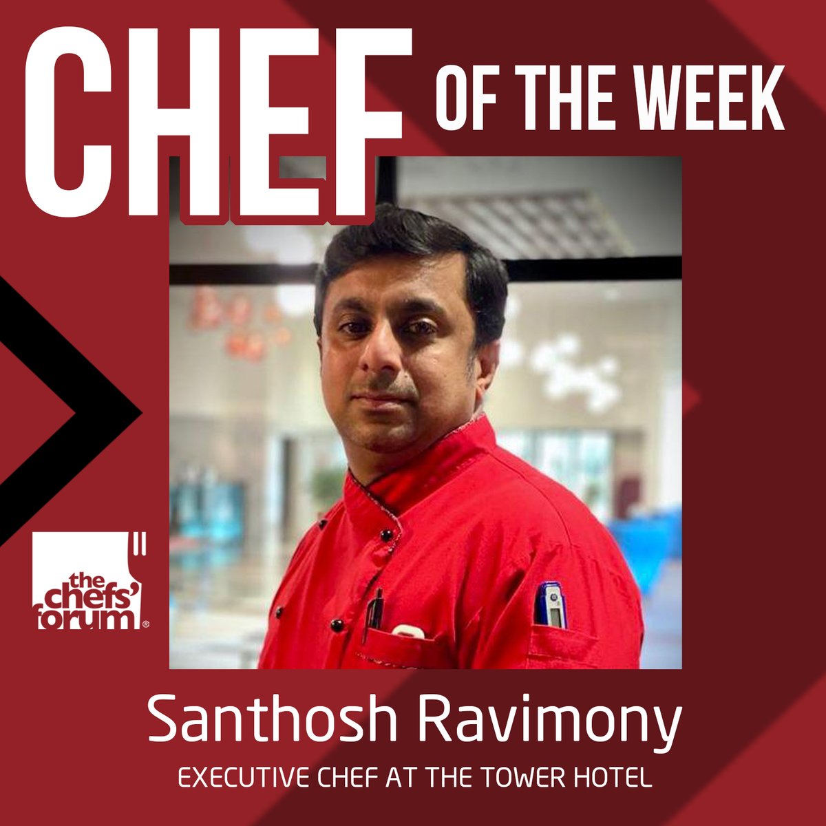 Chef of the Week: Santhosh Ravimony, Executive Chef <a href="/thetowerLDN/">The Tower Hotel</a> - He admires <a href="/JRobuchon/">Joël Robuchon</a>  <a href="/Alain_Ducasse1/">Alain Ducasse</a> <a href="/Heston_Live/">Heston Blumenthal</a> - He can't cook without salt, olive oil &amp; garlic and his chefs to watch are <a href="/ChefPril/">April Lily Partridge</a> <a href="/thomas_barnes/">Tom Barnes</a> <a href="/TomHamblet/">tom</a> #readmore thechefsforum.co.uk/chef-of-the-we… #yeschef