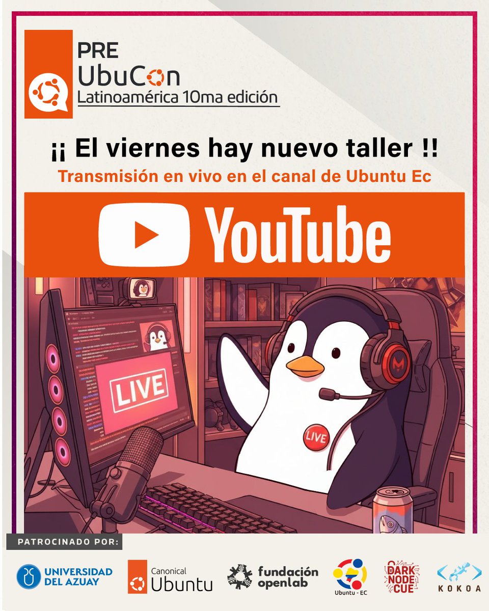 Recuerda este viernes tenemos un nuevo taller !!
Solo por Ubuntu Ec !!

PreUbuConLa2025 | Diseño de Placas de Circuitos Impresos (PCB) para robótica usando KiCAD 9
youtube.com/live/GI_pxizX2…

#Ubuntu #preubucon #ubuntuEc