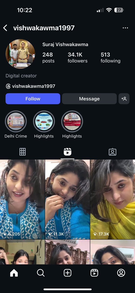 Deepakbish29's tweet photo. Hello @MumbaiPolice and @CPMumbaiPolice i came across an Instagram profile, posting content that is derogatory and the dp is showing someone with mumbai police in it. I thought of letting you know https://t.co/81gOZNsDJ5