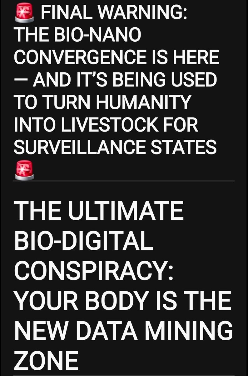 cyberpluiss's tweet photo. 🚨 **Your Body = DARPA’s IoT Device** 🚨  
Graphene oxide in jabs ↔️ 6G tracking.  
WHO’s Digital ID = kill switch.  
**#IoBNT** & **#WBAN** networks turn humans into monitored nodes.  
**#BioDigitalDictatorship** is here. 🔥  
**Resistance**: Opt out. Go off-grid. Expose the grid.  
#GrapheneGate #Palantir #UNAgenda2030 #DARPA #DigitalID