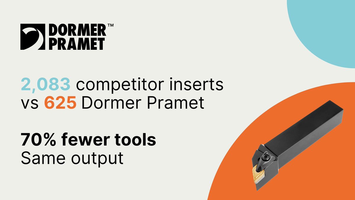 2,083 competitor inserts vs 625 from Dormer Pramet
That’s more than durability, it’s efficiency redefined for Ningbo Xinda 
Read the full case study dormerpramet.com/uk-ie/en/case-…
#DormerPramet #CollaborativelyCurious #Parnership #Machining