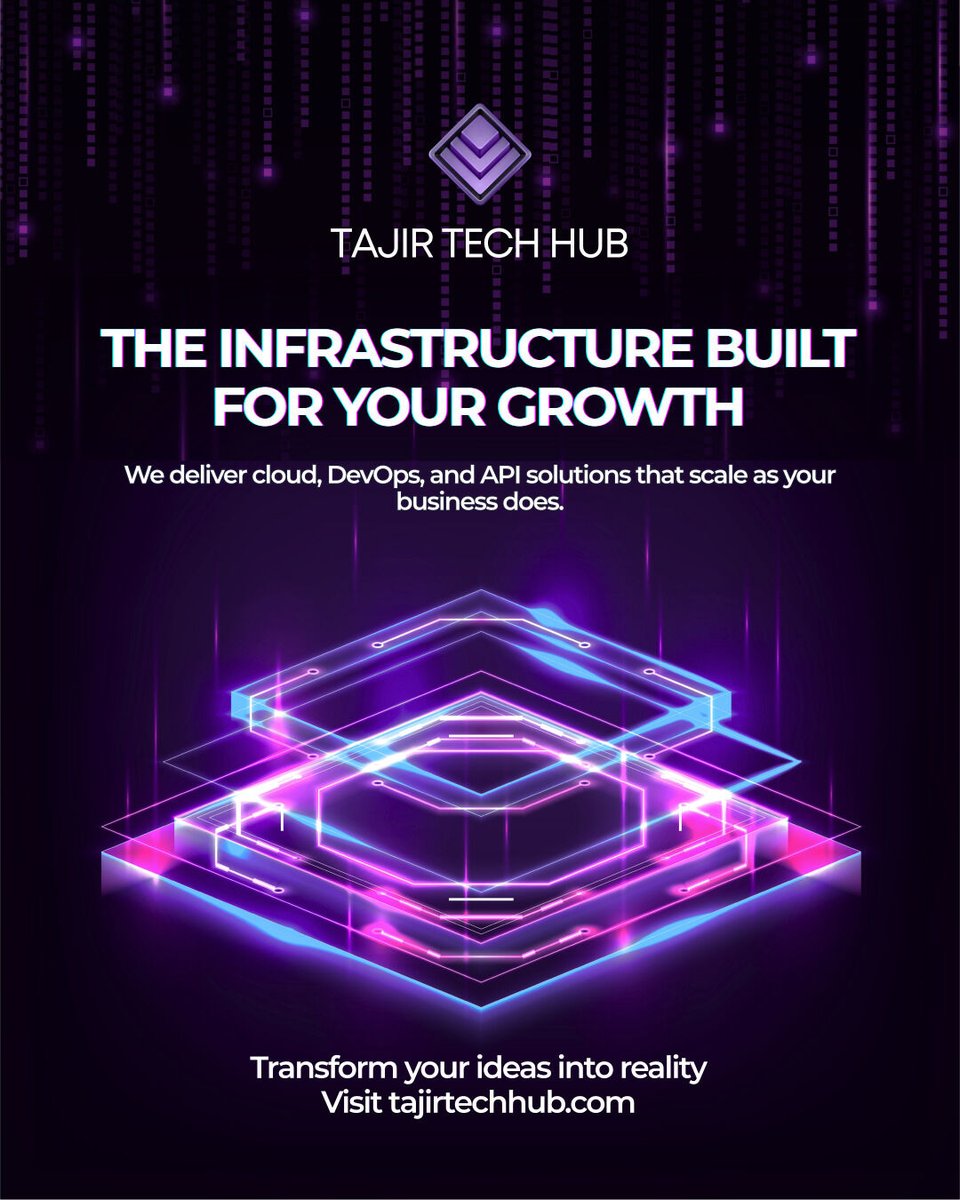 TajirTechHub's tweet image. Your tech stack should grow with your business.
We build cloud-ready, API-driven platforms that adapt as you scale.
👉 Scale now: tajirtechhub.com
#CloudComputing #APIDevelopment #DevOps #TechInfrastructure #ScalableSolutions #TajirTechHub