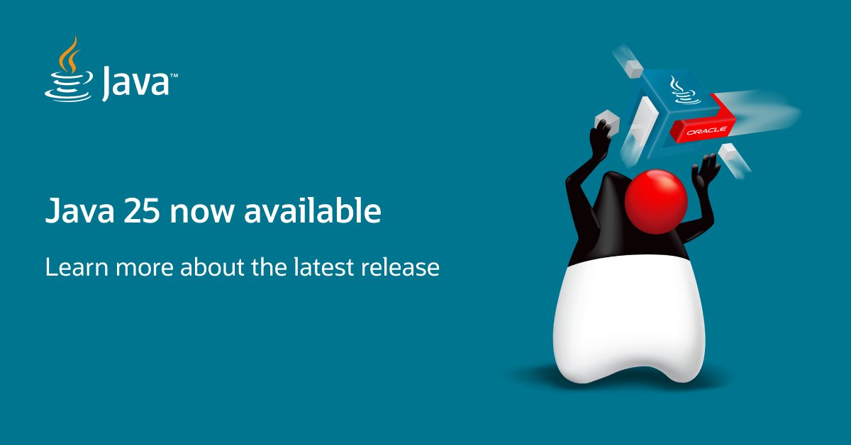 #Java25 is here! Get all the details about the latest release from Oracle’s Java team. social.ora.cl/6015AToML