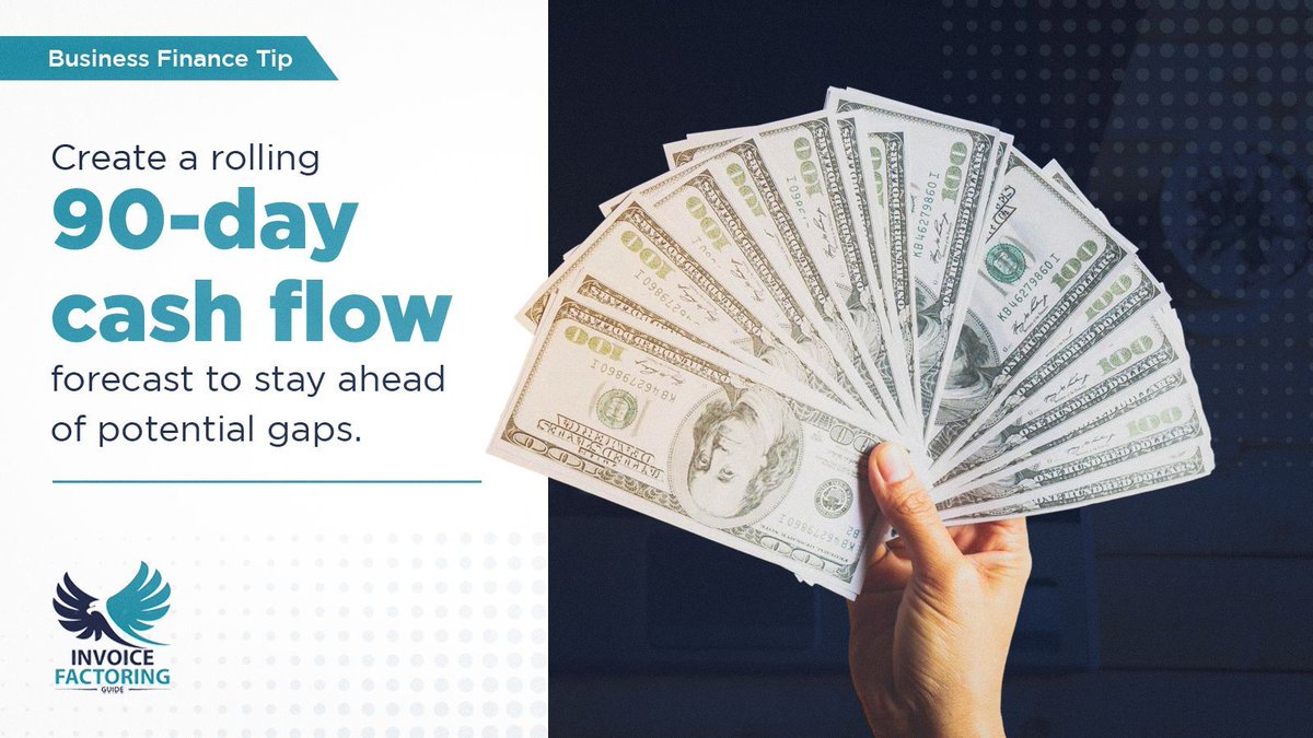 FactoringGuide's tweet image. A 90-day cash flow forecast gives you the clarity to prepare for shortfalls and seize new opportunities. ✅ Plan ahead to stay ahead! 💡
#CashFlow #FactoringTips #Entrepreneurship