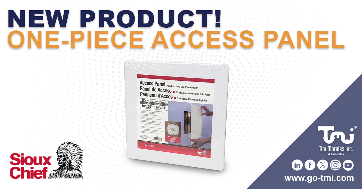 tmi_sells's tweet image. New Product Alert! 🚨
@siouxchief has introduced the One-Piece Adjustable Access Panel—designed for quick installs and a perfect fit every time.

Contact an expert at Tim Morales &amp;amp; Associates today: timmorales.com

#SiouxChief #AccessPanel #PlumbingInnovation