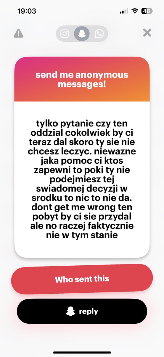gdybym byla na oddziale to najpierw byloby forced recovery ktora dziala u mnie w sposob taki ze nie dziala xd ale bedac tam bylabym juz “zmuszona” xeby sie tego podjac i tyle
