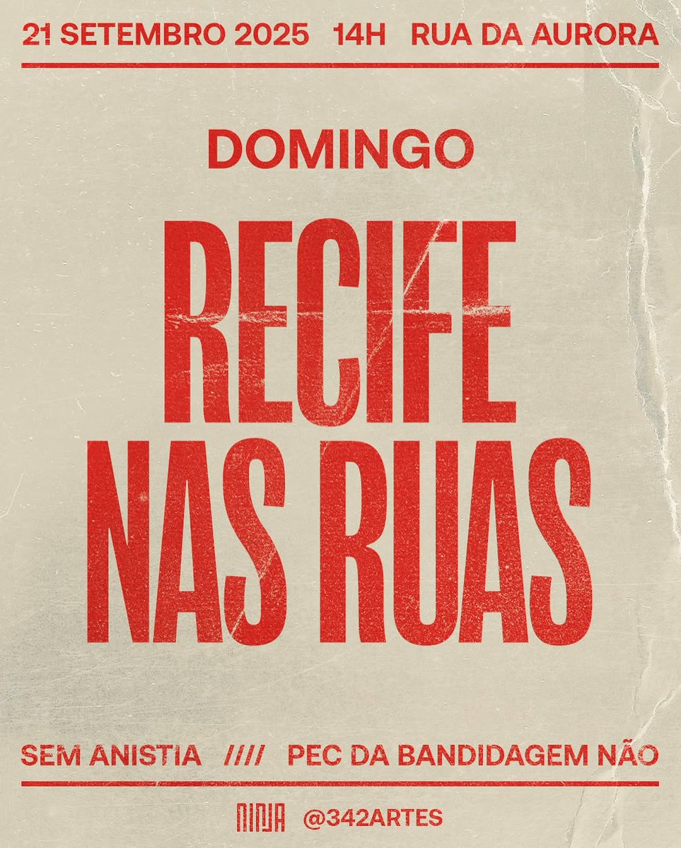Recife terá protesto contra a PEC da Bandidagem e o PL da Anistia

Neste domingo (21), às 14h, na Rua da Aurora, em frente do Ginásio Pernambucano
