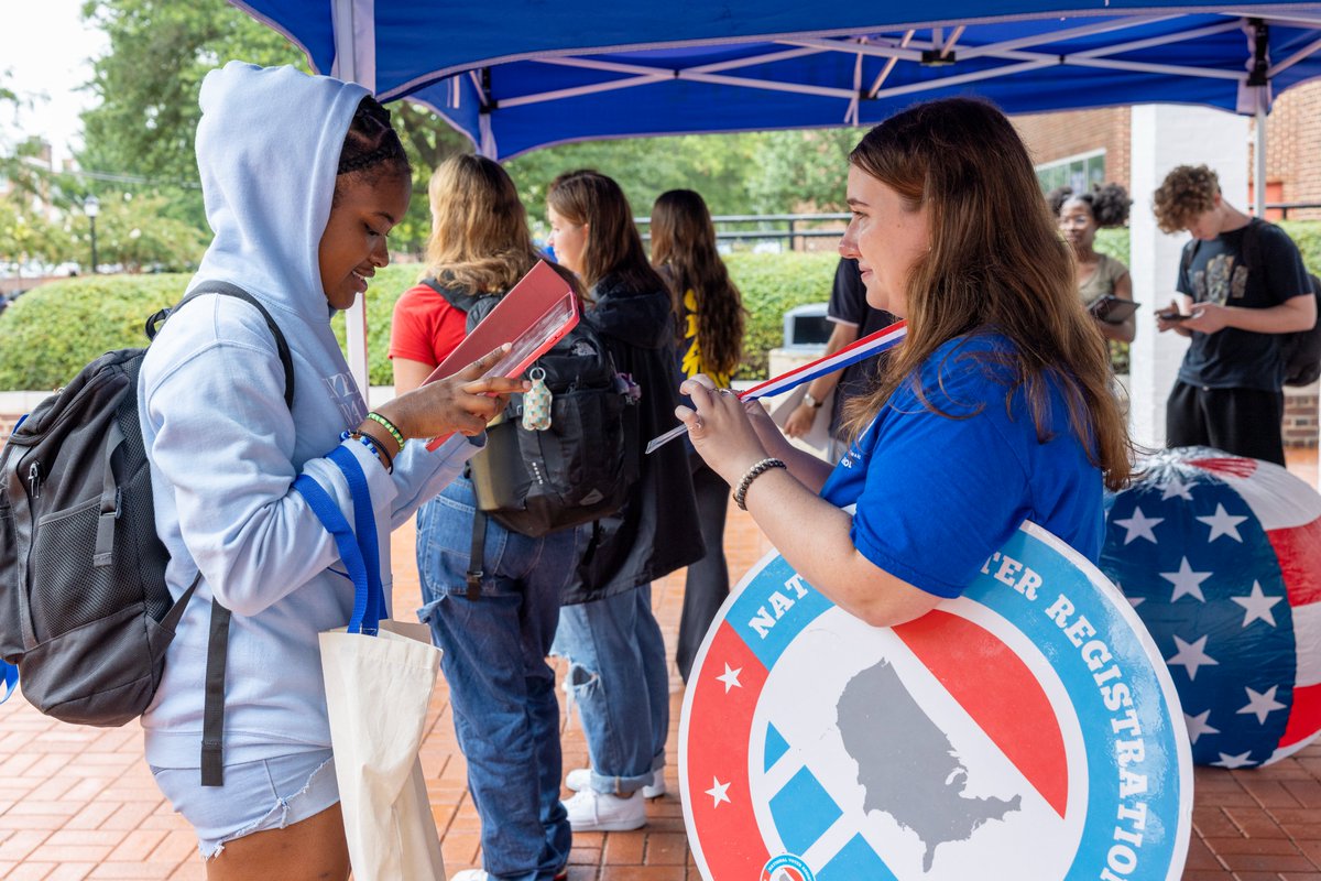 A little rain couldn’t stop us from having another successful National Voter Registration Day! Thank you to all our volunteers and the Student Voting and Civic Engagement Committee for planning a great day. 

Did you miss us? You can still register here: udel.turbovote.org