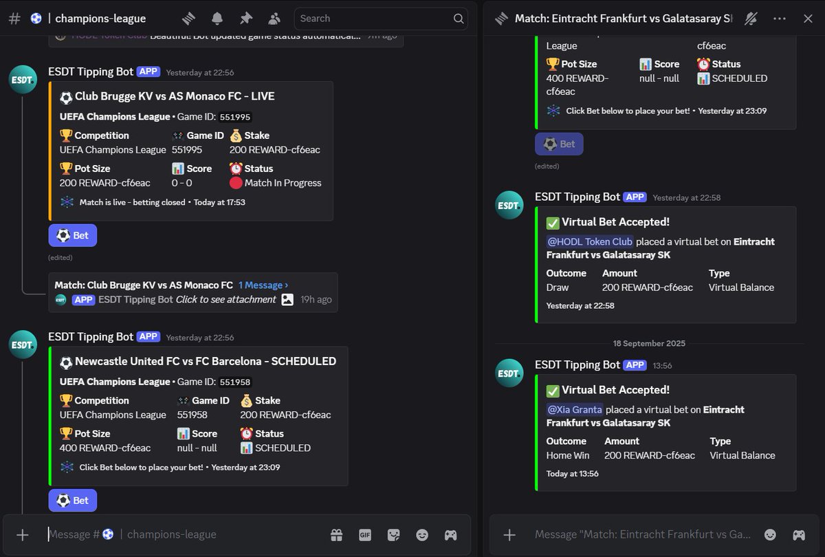 Pshem || HODL ⚡ (@przemrzasa) on Twitter photo Hey #MultiversX fam! Are you into Football?
Come to <a href="/HodlTokenClub/">HODL Token Club | MakeX</a> discord and help me with testing ESDT Tipping Bot new feature:
The Football Betting - we have 2 competitions live:
- <a href="/ChampionsLeague/">UEFA Champions League</a>
- <a href="/premierleague/">Premier League</a>
Entry price is 100 to 200 $REWARD (close to nothing), Hey #MultiversX fam! Are you into Football?
Come to <a href="/HodlTokenClub/">HODL Token Club | MakeX</a> discord and help me with testing ESDT Tipping Bot new feature:
The Football Betting - we have 2 competitions live:
- <a href="/ChampionsLeague/">UEFA Champions League</a>
- <a href="/premierleague/">Premier League</a>
Entry price is 100 to 200 $REWARD (close to nothing),