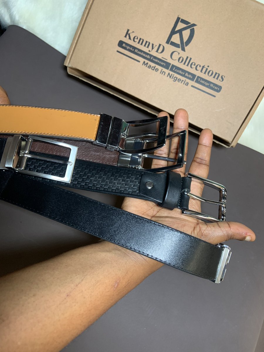 KennyDShoemaker's tweet photo. Hey Good people✨
Super quality Reversible leather belts available for delivery!!

Price: 13k

To order, WhatsApp 08147321409

#kolade #OTDirecto18S https://t.co/yQk79wgIjM