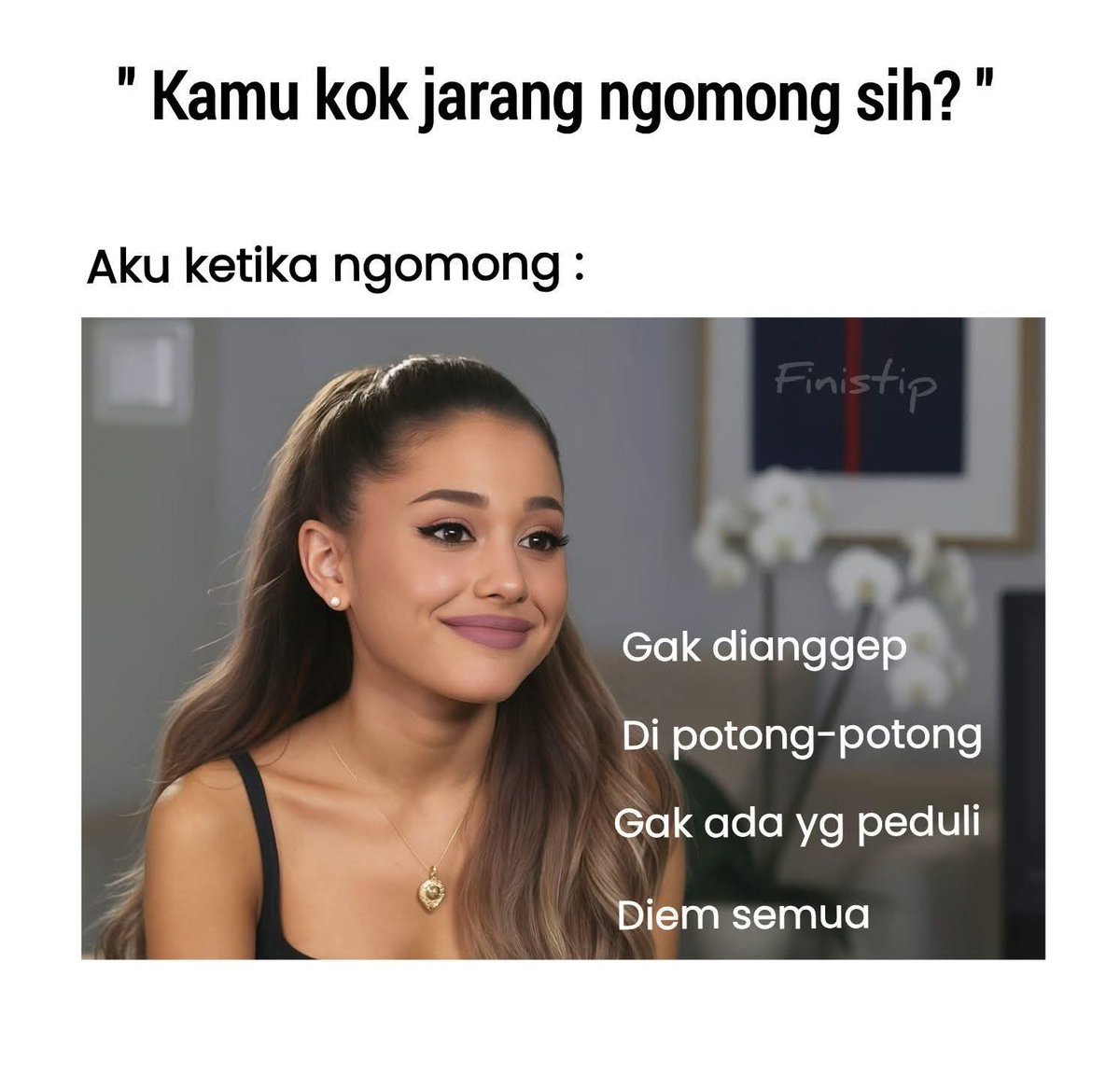 <a href="/tanyakanrl/">Tanyarl 💚</a> Gue sih bodo amat.
Dicuekin mulu kek meme ini.