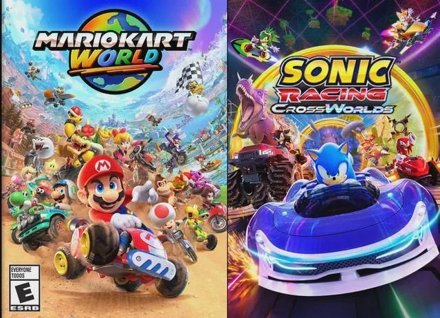 CrocOclock's tweet image. I think a reason for Sonic Racing: CrossWorlds possible future success (praise &amp;amp; sales) is because of Mario Kart World. Gamers who don’t have a Switch 2 will need a game to champion for &amp;amp; get behind especially now when MKW recently released, even if they are in different leagues.