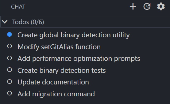PhilippKief's tweet photo. I really like how AI agents get more structure with #vscode and the new Todos MCP api. That gives the Agent a better structure to follow and makes it easier to understand at which step it is currently working on #ai #development https://t.co/xy3oZFhUnm