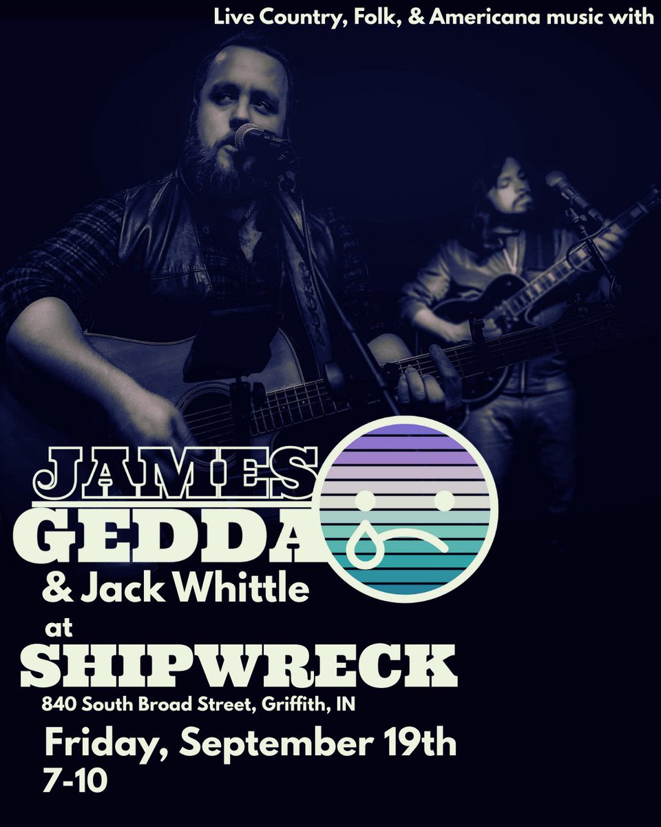 This weekend feels like a good one to play music and holler with my buddies.

FRIDAY: Shipwreck Bar &amp; Grill in Griffith, IN with Jack Whittle from 7-10

SATURDAY: August Hill Winery Wine on the Hill in Peru, IL with The Big Breakfast from 1-4

See y'all out there!