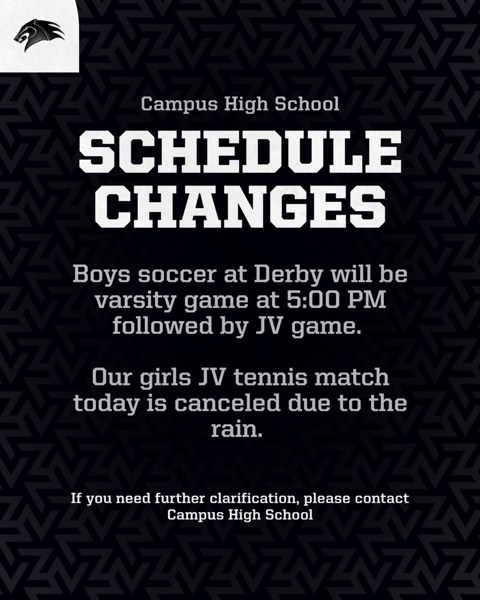 🚨SCHEDULE CHANGES🚨