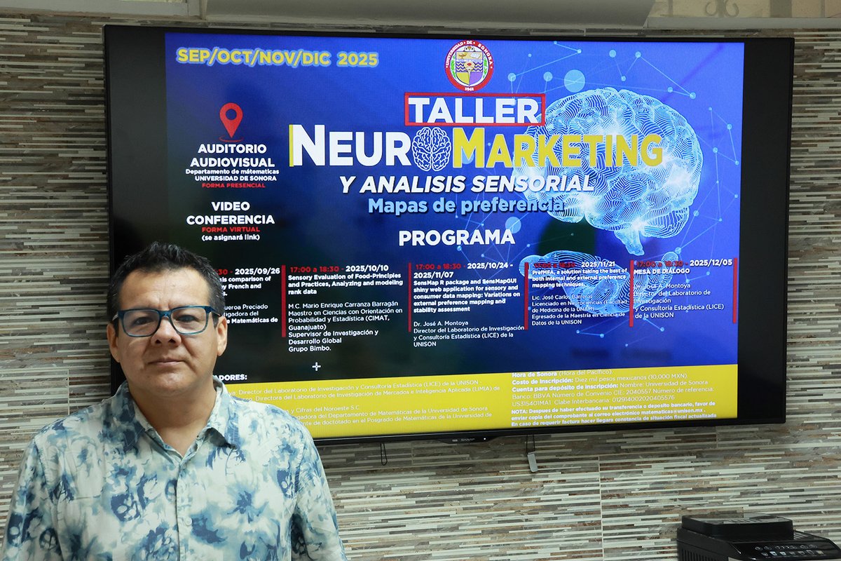 Con el propósito de fortalecer la colaboración entre la academia y el sector empresarial, la Universidad de Sonora llevará a cabo durante el semestre 2025-2 un taller de neuromarketing y análisis sensorial: unison.mx/nota/?idnoti=3…