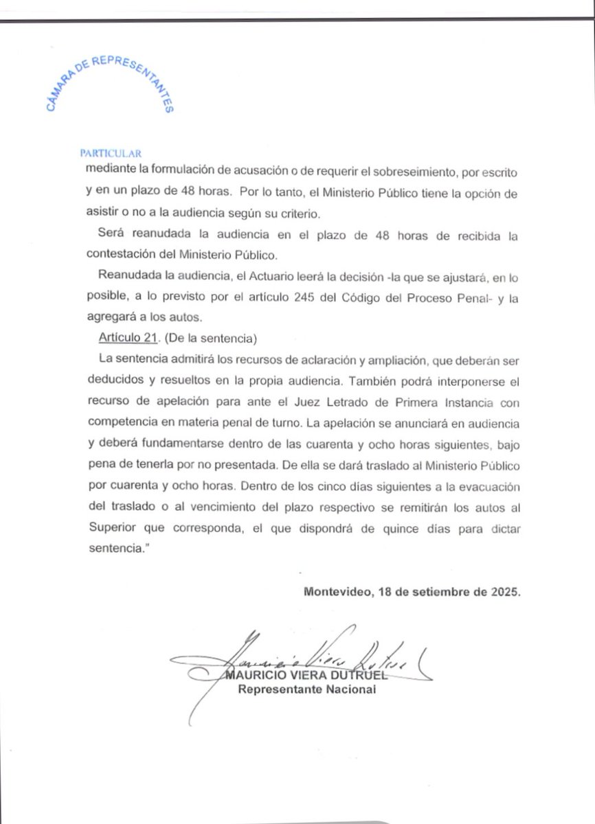 He presentado un proyecto para que la Ley de Faltas se cumpla de verdad.
Hoy la mayoría de las denuncias terminan archivadas ❌.
Con esta propuesta, la Fiscalía podrá actuar también por escrito, agilizando procesos de la justicia  y dando respuestas concretas a la gente.